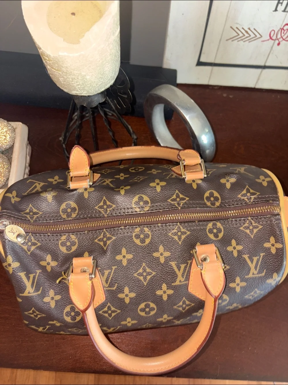 Vintage Louis Vuitton Monogram Canvas Speedy 30 Handbag-Vintage & has some wear